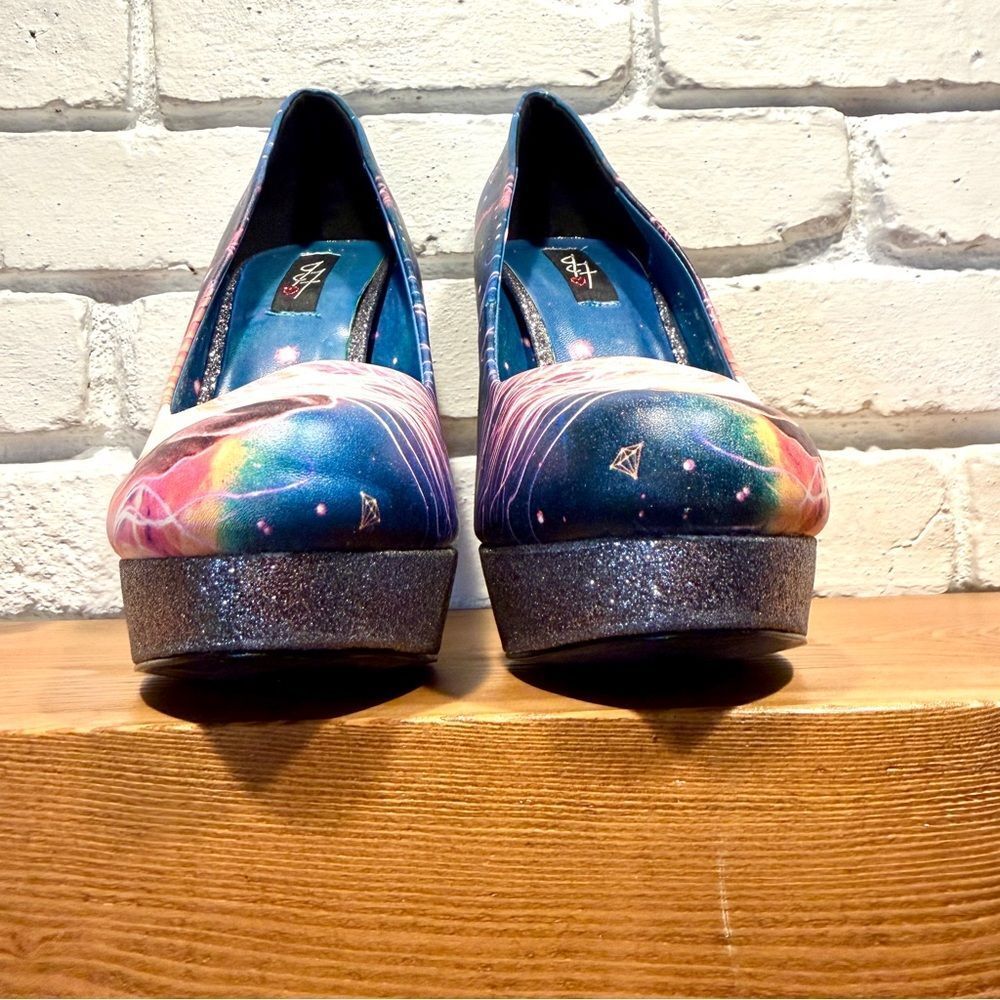 🦄✨ IRON FIST by Avril Lavigne Unicorn Galaxy Platform Heels BRAND NEW in Box ✨🦄 - Picture 4 of 11
